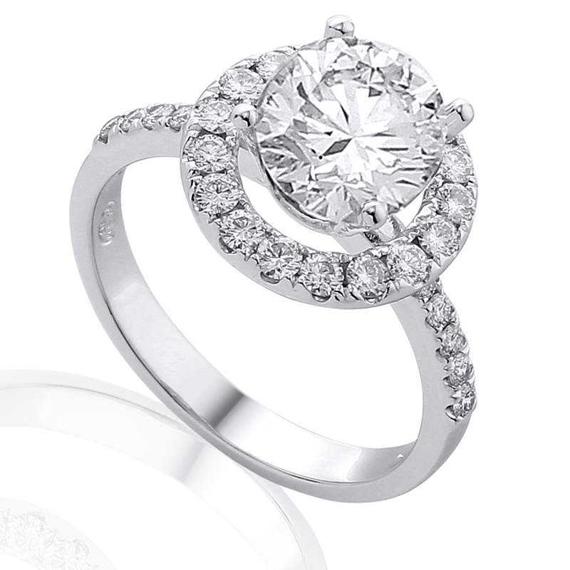 Solitairs Ring Wit Goud 18 Karaat - 0862940
