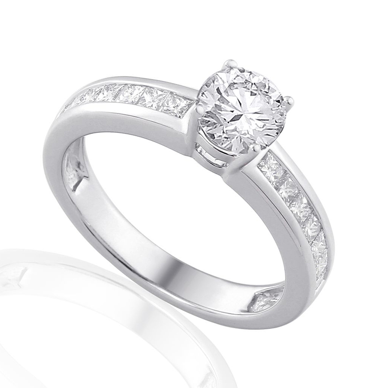 Solitairs Ring Wit Goud 18 Karaat - 0868464