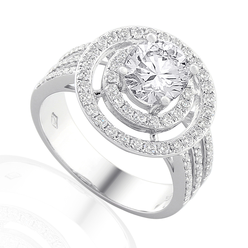 Solitairs Ring Wit Goud 18 Karaat - 0869550