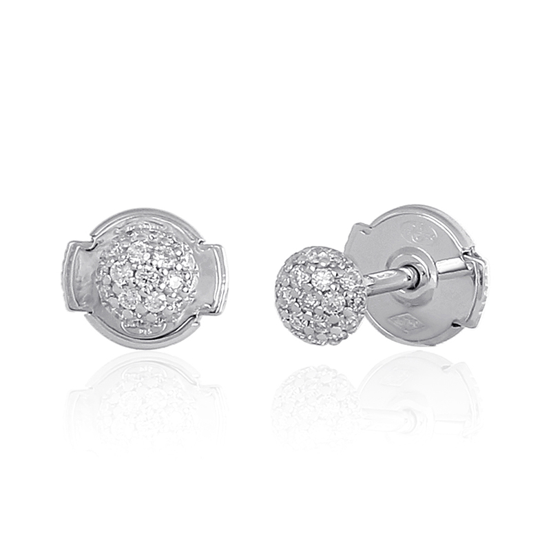 Solitairs Oorbellen Wit Goud 18 Karaat - 0876907A