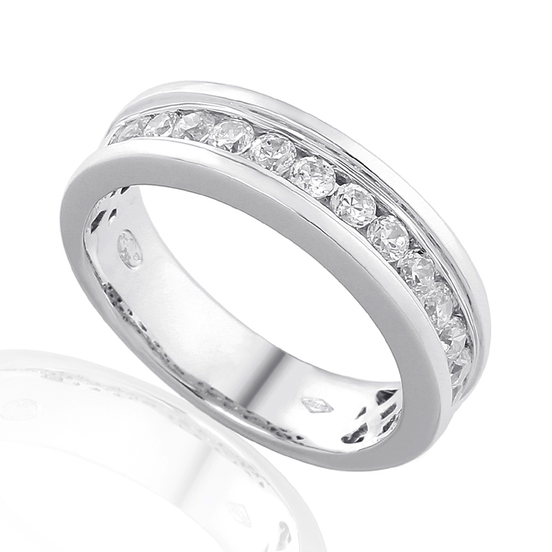 Half Eternity Ring White Gold 18 Carats - 0880881