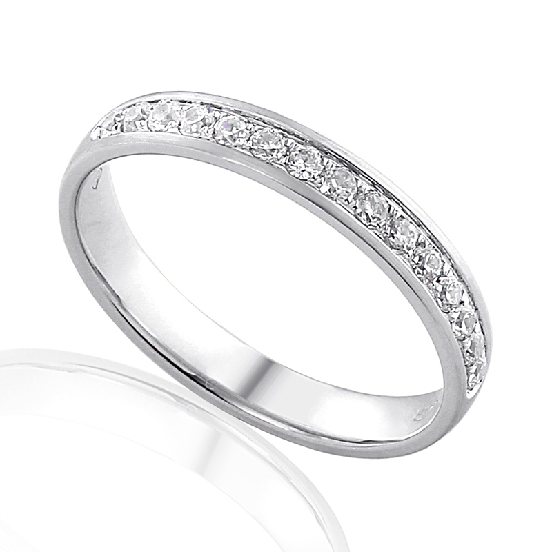 Half Eternity Ring White Gold 18 Carats - 0880883