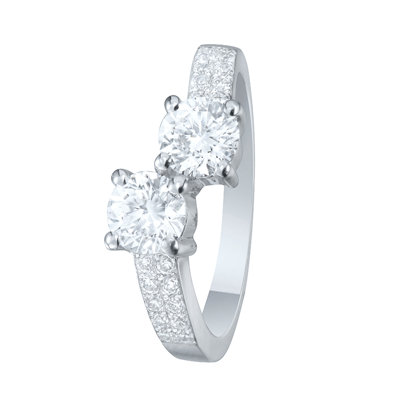 Solitairs Ring Wit Goud 18 Karaat - 0885455