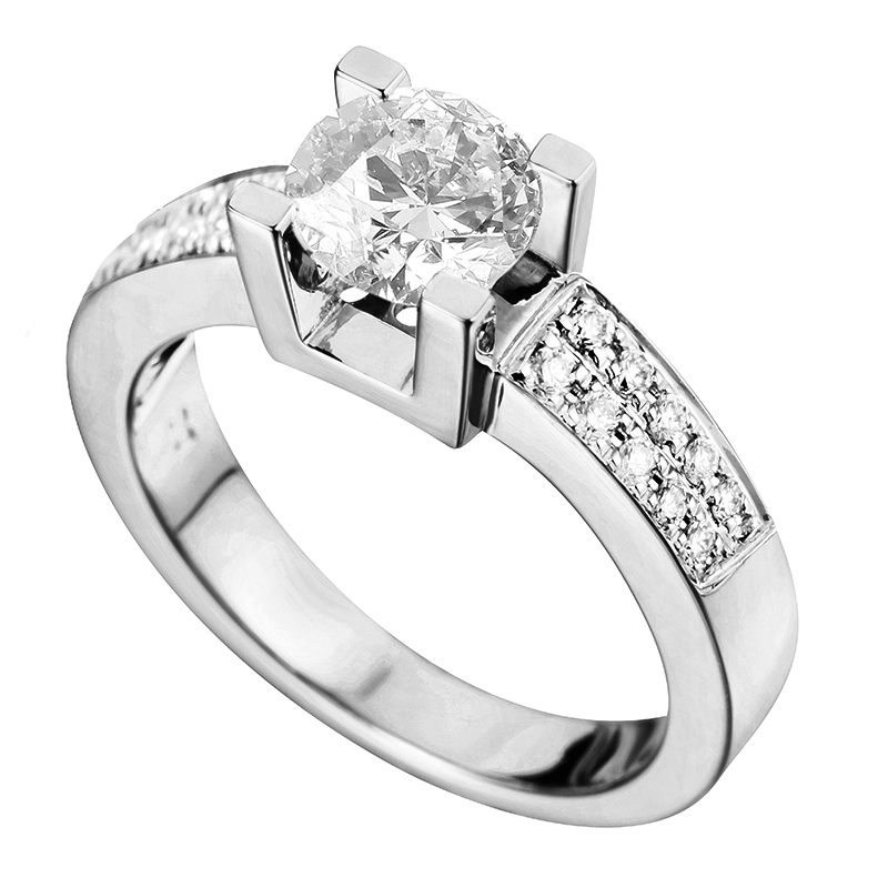 Semi Mounts Ring White Gold 18 Carats - 0885457