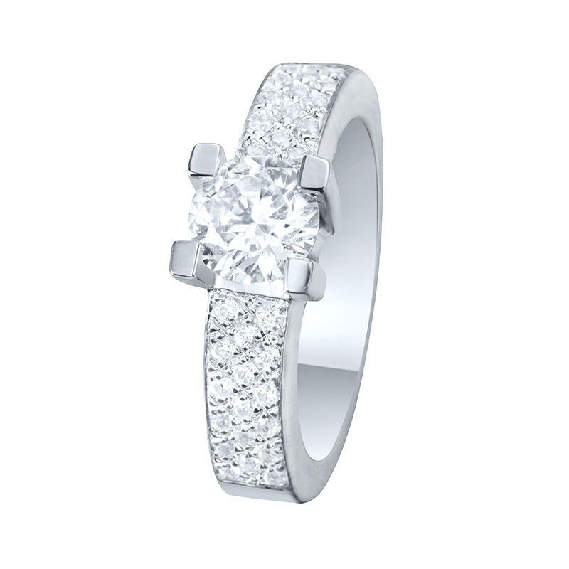 Semi Mounts Ring White Gold 18 Carats - 0885458