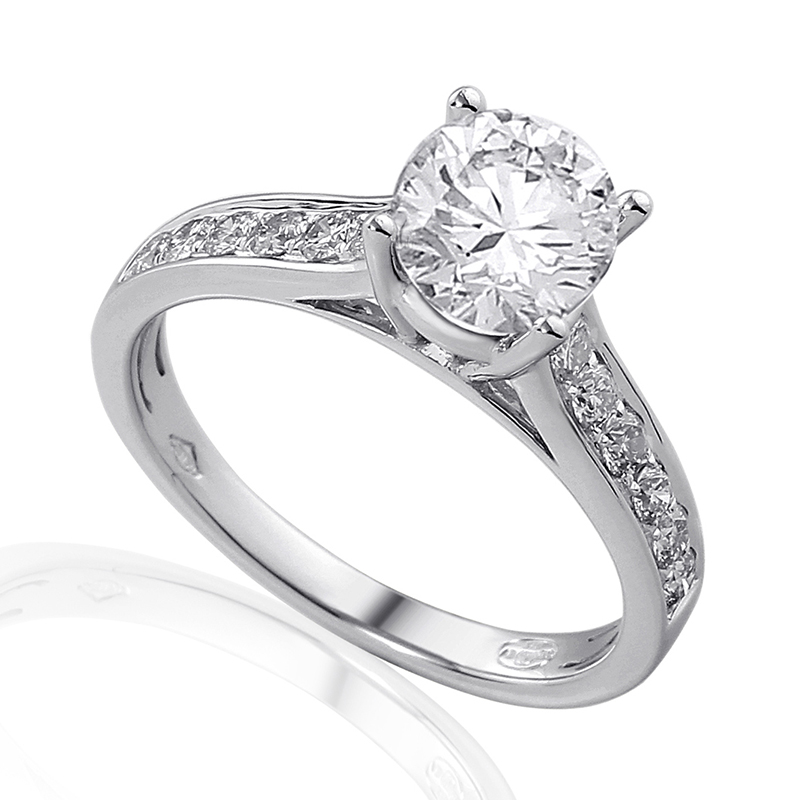 Solitairs Ring Wit Goud 18 Karaat - 0889566