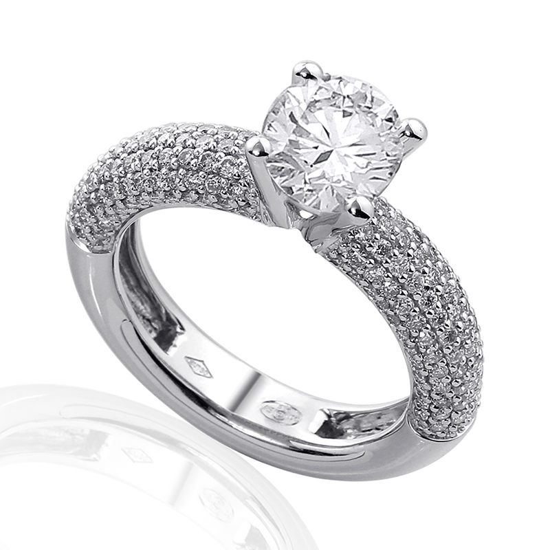 Solitairs Ring Wit Goud 18 Karaat - 0889569