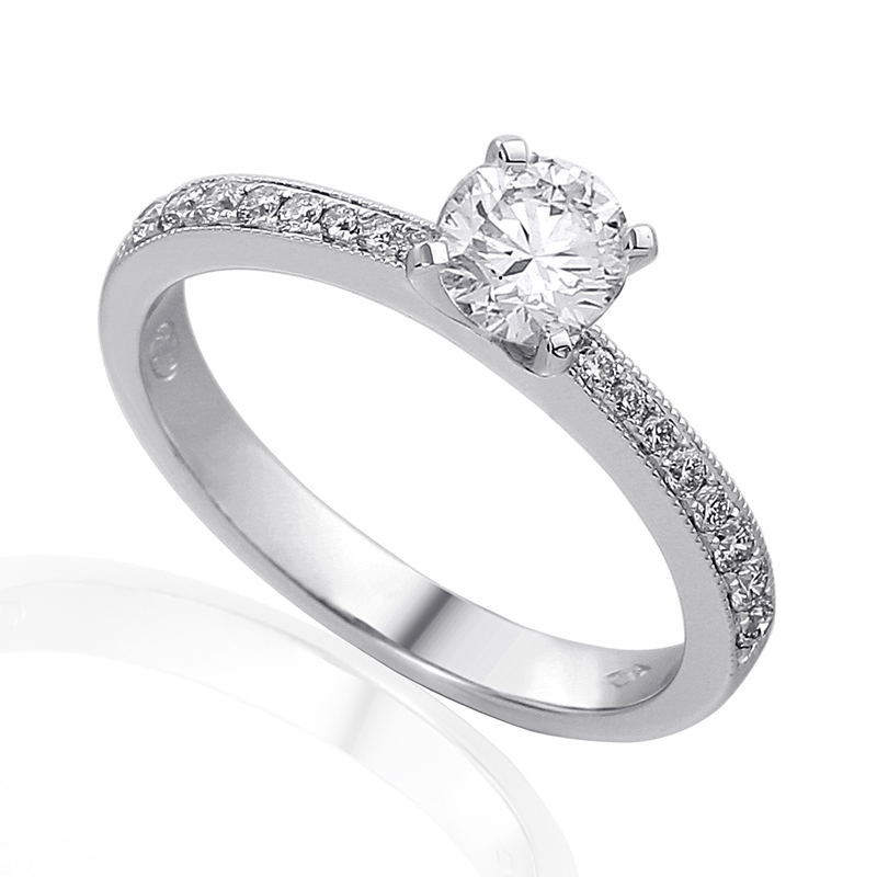 Solitairs Ring Wit Goud 18 Karaat - 0892473