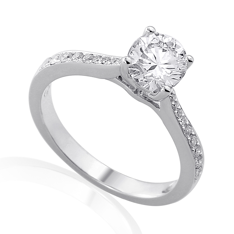 Solitairs Ring Wit Goud 18 Karaat - 0892478
