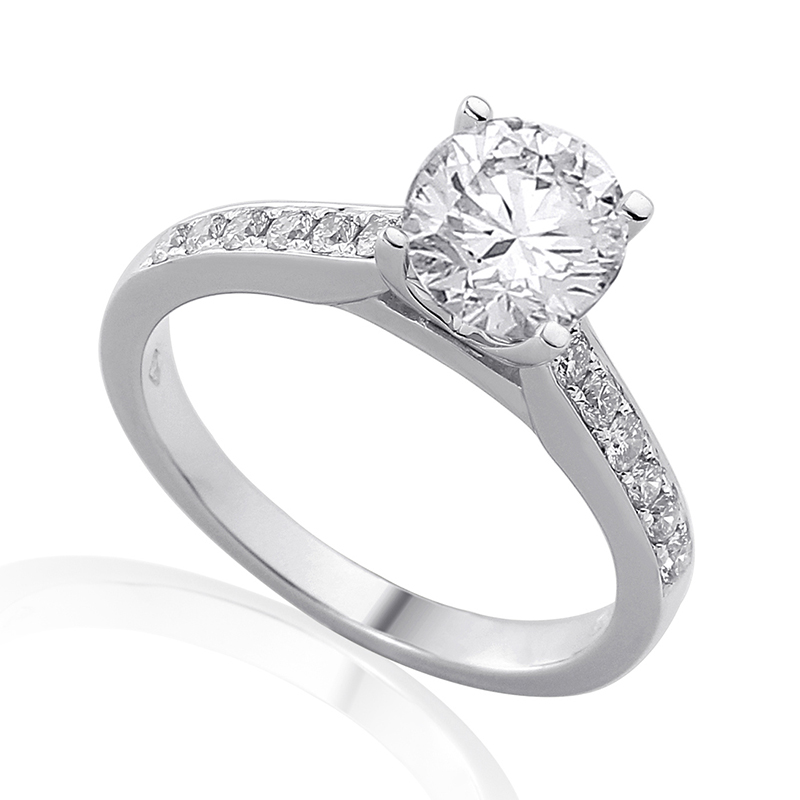Solitairs Ring Wit Goud 18 Karaat - 0892484