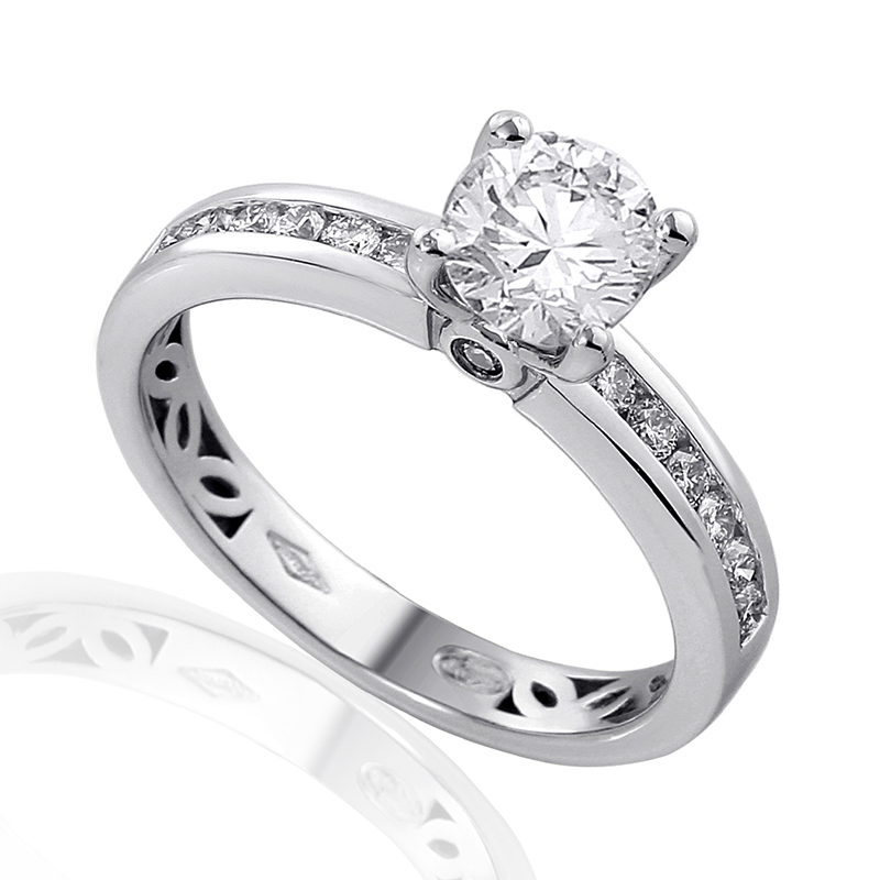 Solitairs Ring Wit Goud 18 Karaat - 0892494