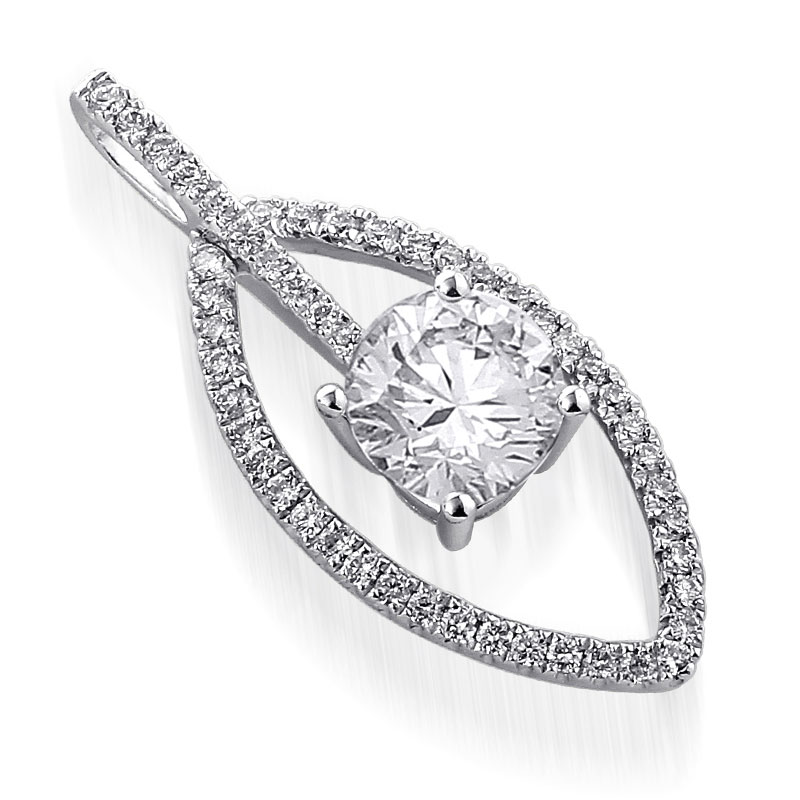 Solitairs Hanger Wit Goud 18 Karaat - 0892502