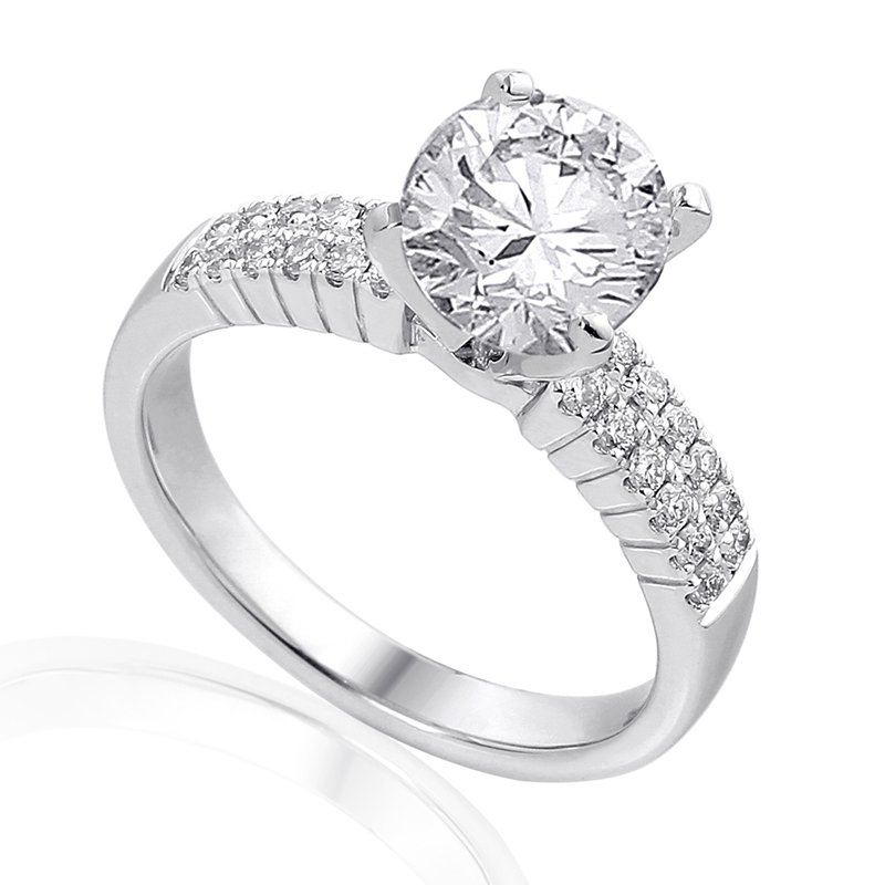 Solitairs Ring Wit Goud 18 Karaat - 0898812