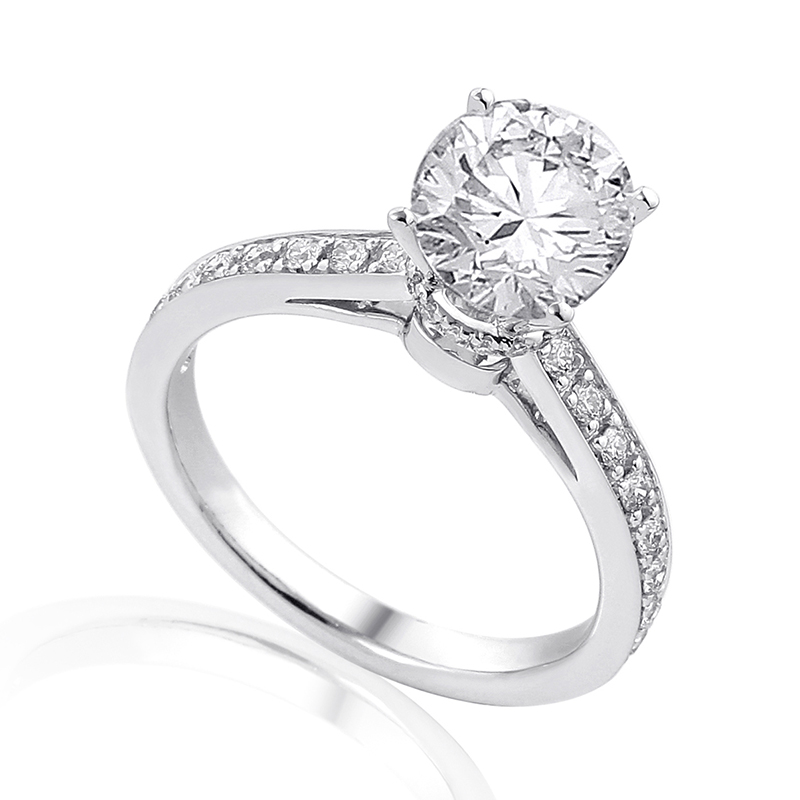 Solitairs Ring Wit Goud 18 Karaat - 0898815