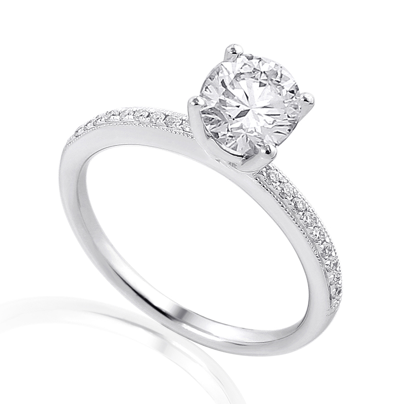 Solitairs Ring Wit Goud 18 Karaat - 0898817