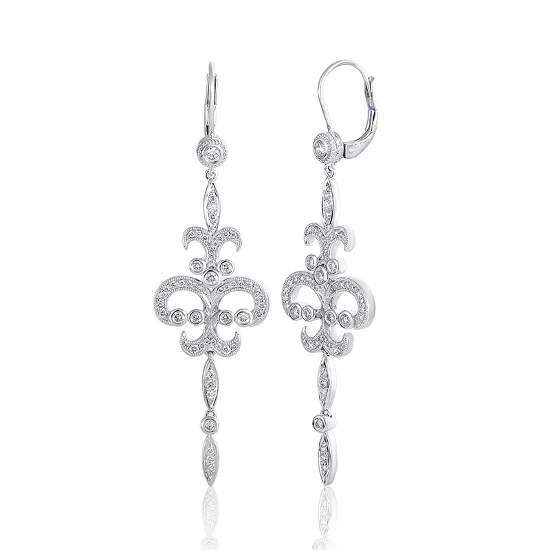 Solitairs Oorbellen Wit Goud 18 Karaat - 0898824