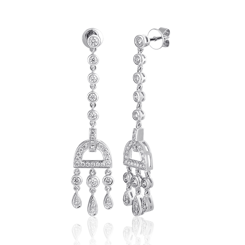 Solitairs Oorbellen Wit Goud 18 Karaat - 0898826