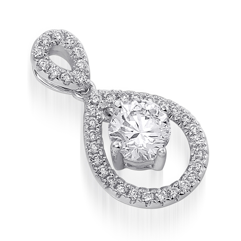 Solitairs Hanger Wit Goud 18 Karaat - 0899668