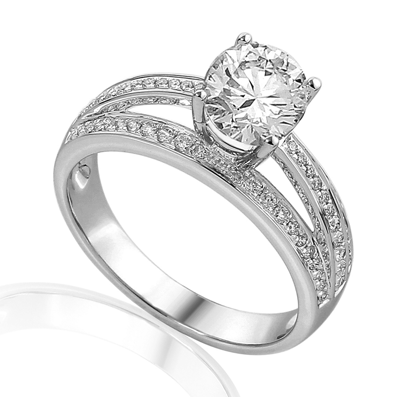 Solitairs Ring Wit Goud 18 Karaat - 0900514