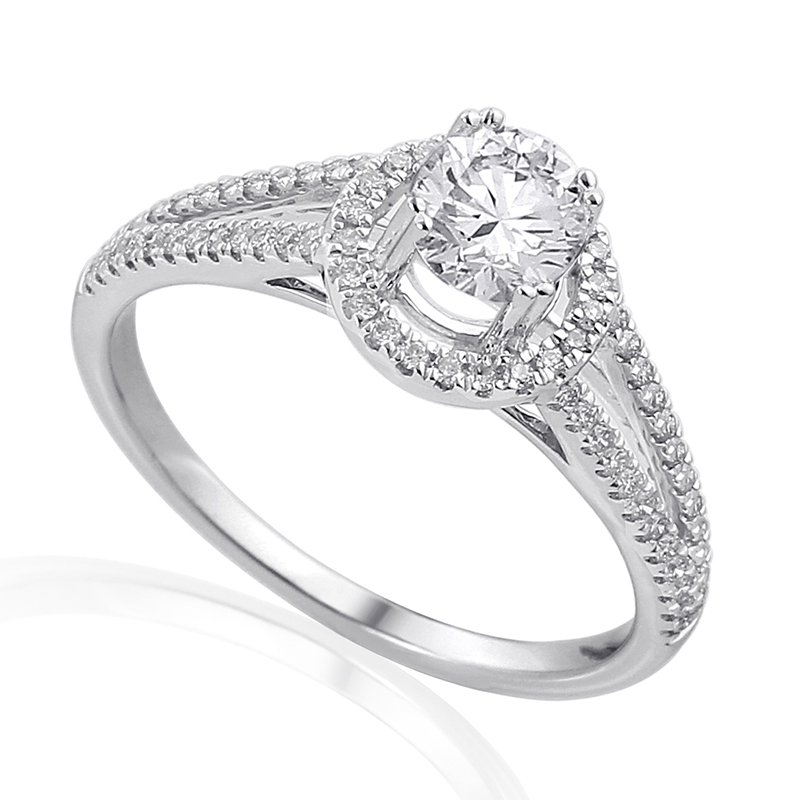 Solitairs Ring Wit Goud 18 Karaat - 0900518
