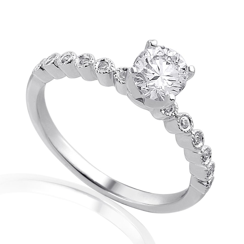 Solitairs Ring Wit Goud 18 Karaat - 0900537