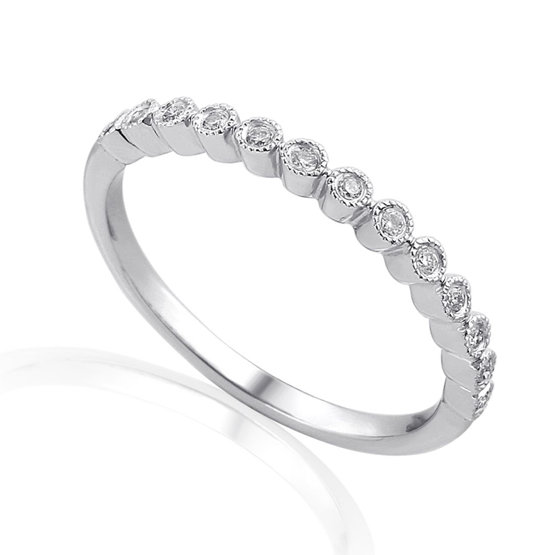 Half Eternity Ring White Gold 18 Carats - 0900541A