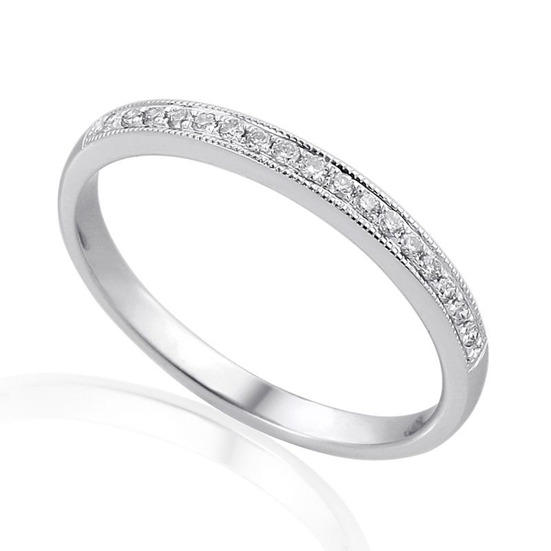 Half Eternity Ring White Gold 18 Carats - 0900547A