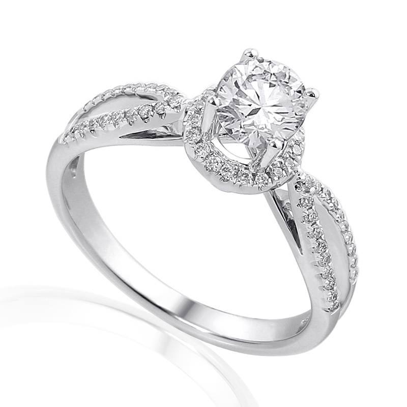 Solitairs Ring Wit Goud 18 Karaat - 0900552