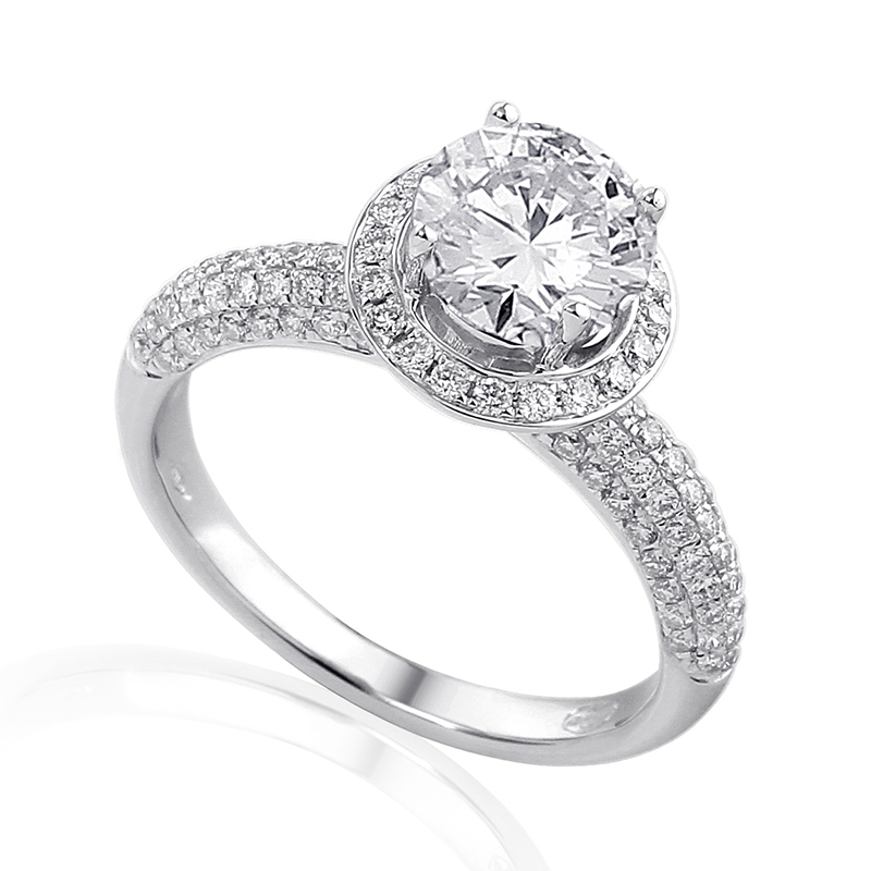 Solitairs Ring Wit Goud 18 Karaat - 0901571