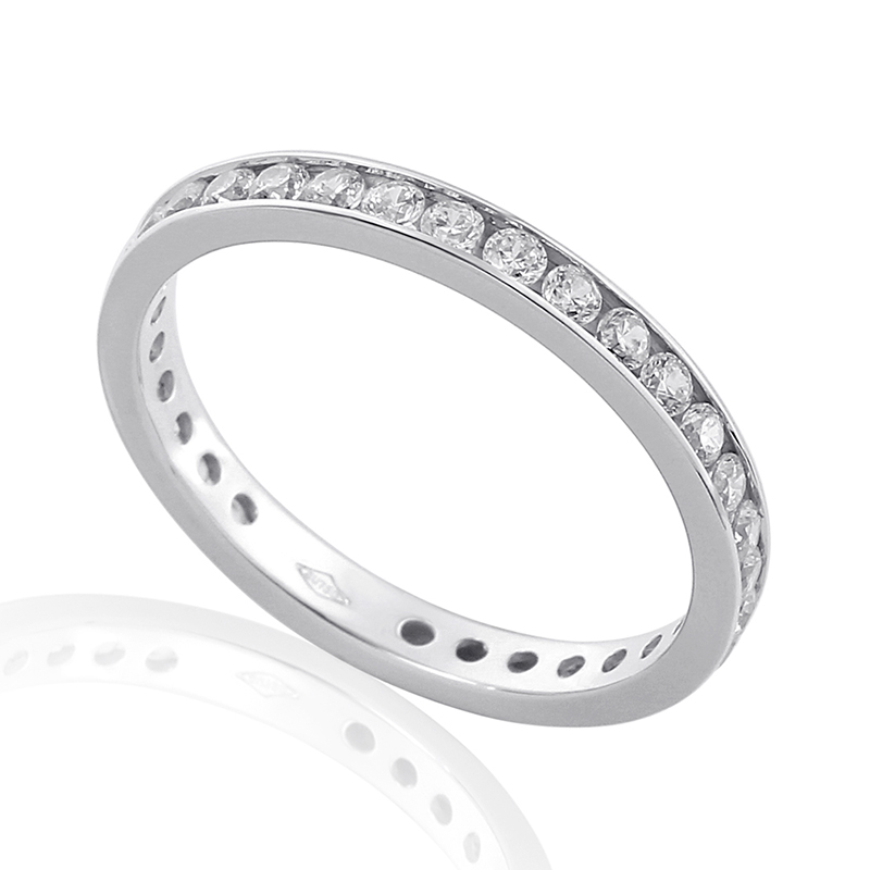 Full Eternity Ring White Gold 18 Carats - 0903452