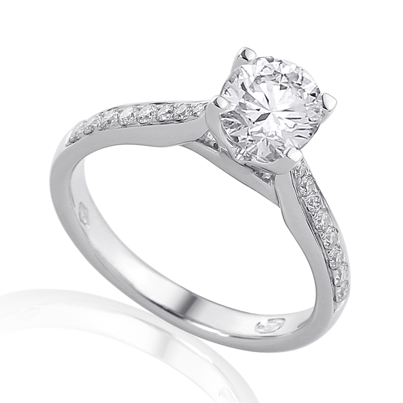 Solitairs Ring Wit Goud 18 Karaat - 0905532