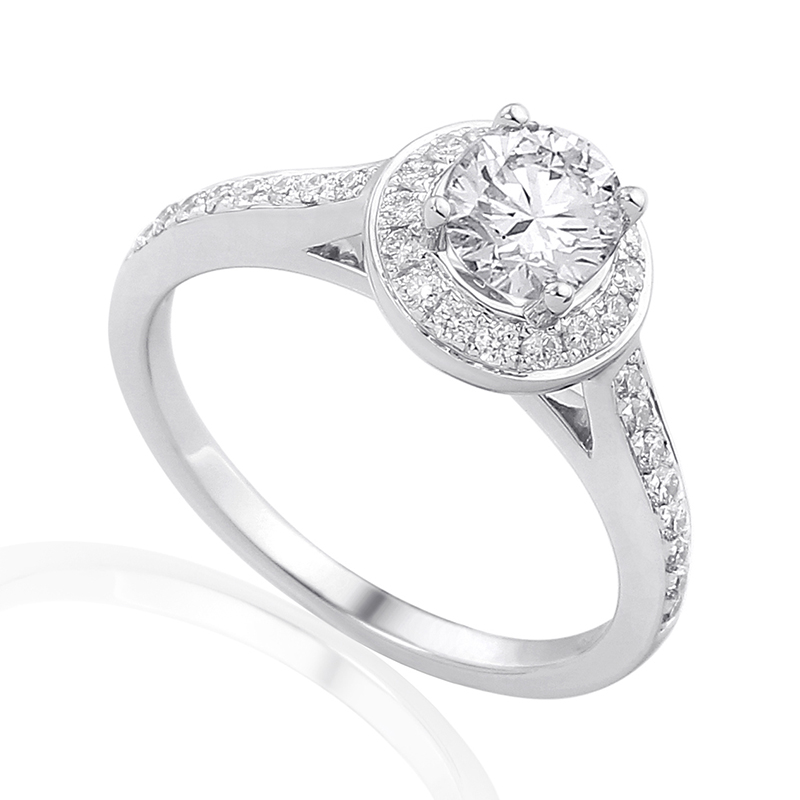 Solitairs Ring Wit Goud 18 Karaat - 0907943