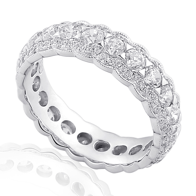 Full Eternity Ring White Gold 18 Carats - 0910471