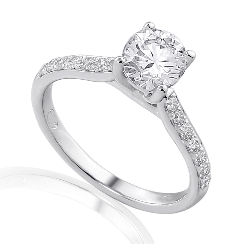 Solitairs Ring Wit Goud 18 Karaat - 0913229