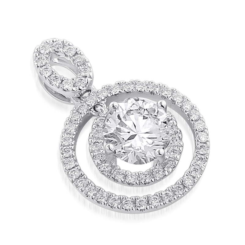 Solitairs Hanger Wit Goud 18 Karaat - 0913232