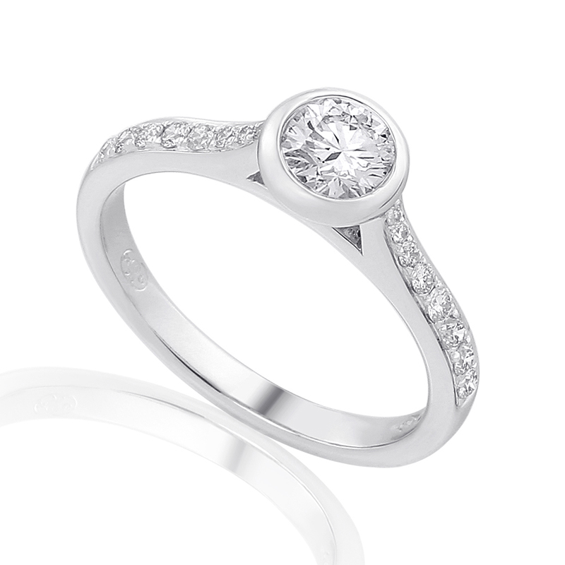 Solitairs Ring Wit Goud 18 Karaat - 0913233
