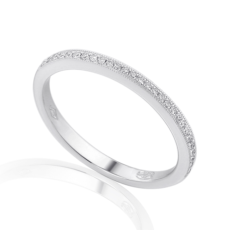 Half Eternity Ring White Gold 18 Carats - 0913234A