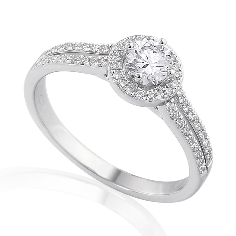 Solitairs Ring Wit Goud 18 Karaat - 0925329