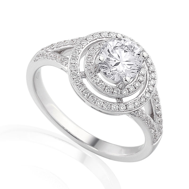 Solitairs Ring Wit Goud 18 Karaat - 0925333