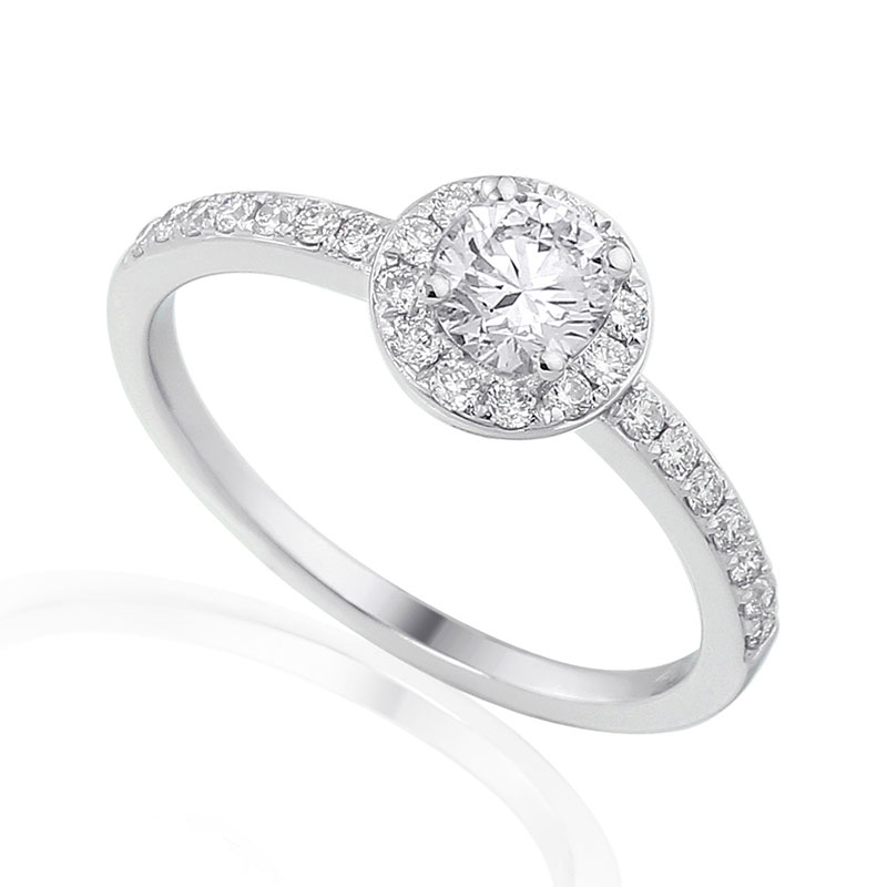 Solitairs Ring Wit Goud 18 Karaat - 0925334