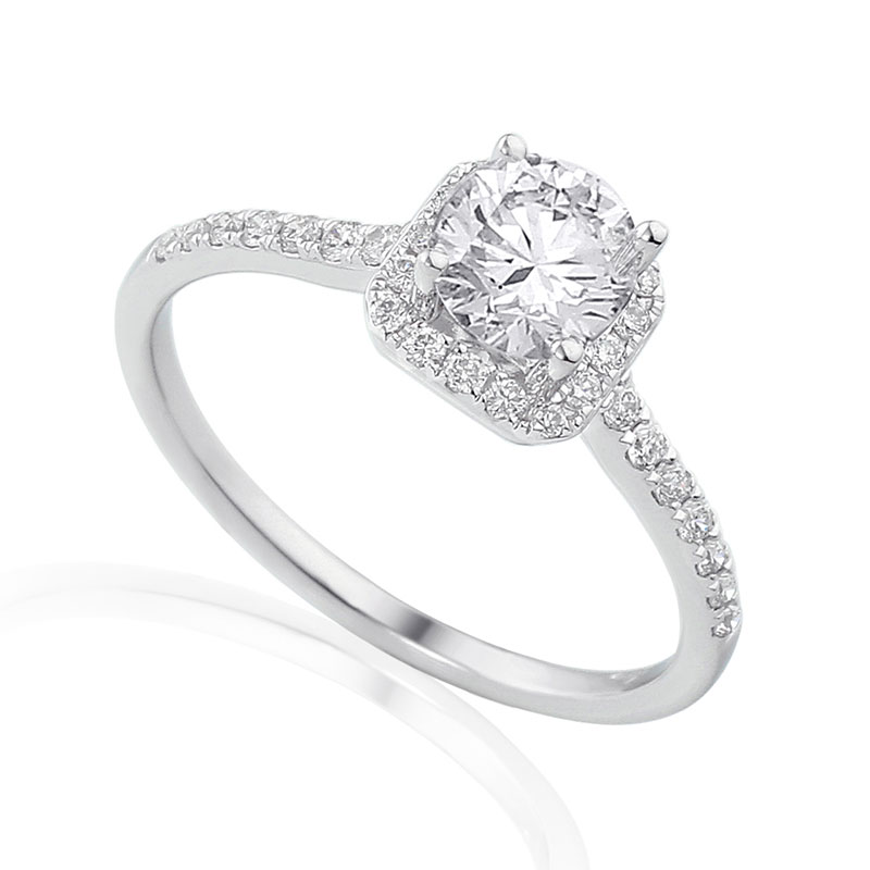 Solitairs Ring Wit Goud 18 Karaat - 0925337