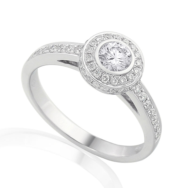 Solitairs Ring Wit Goud 18 Karaat - 0925340