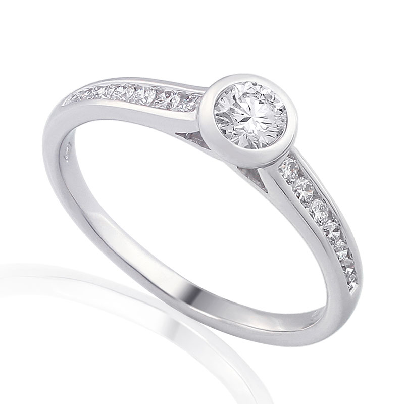 Solitairs Ring Wit Goud 18 Karaat - 0925341