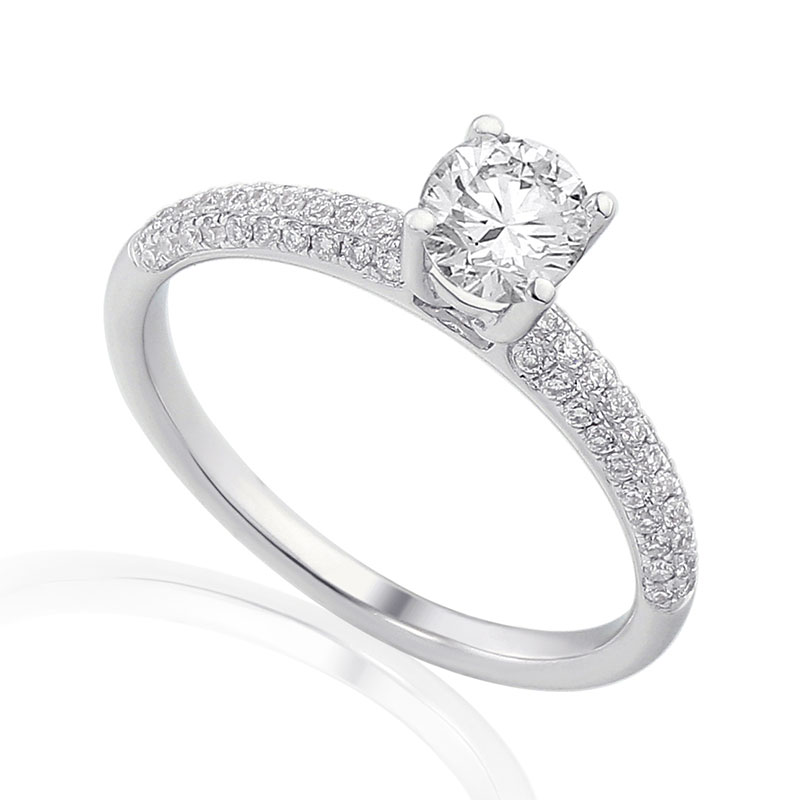 Solitairs Ring Wit Goud 18 Karaat - 0926734