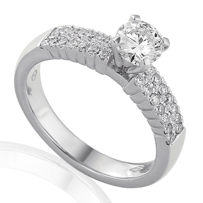 Solitairs Ring Wit Goud 18 Karaat - 0930300