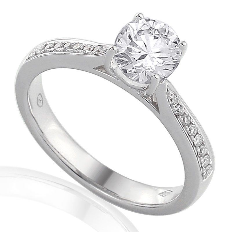 Solitairs Ring Wit Goud 18 Karaat - 0930304