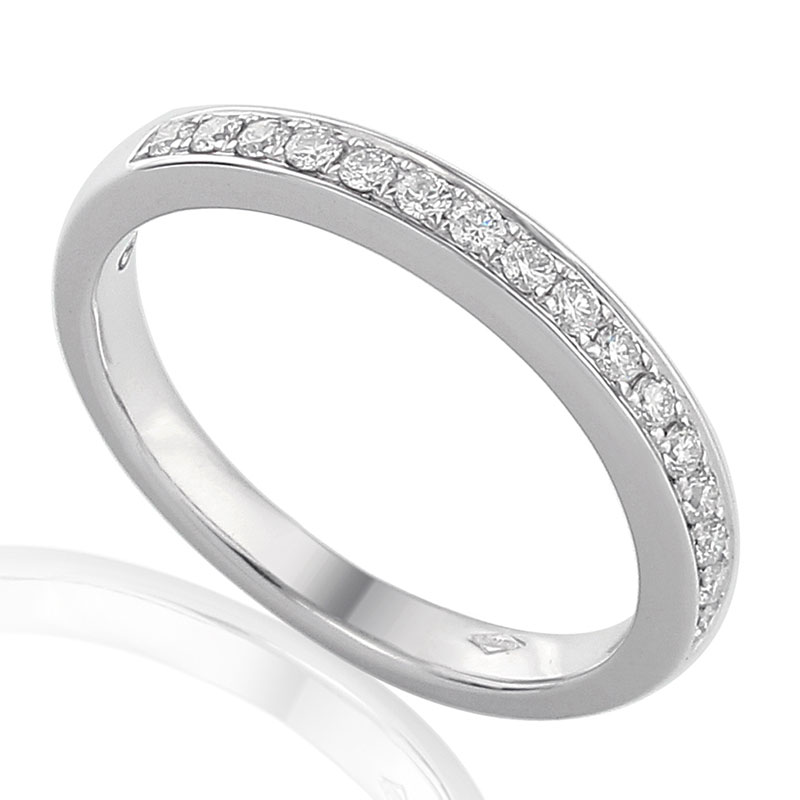 Half Eternity Ring White Gold 18 Carats - 0930305