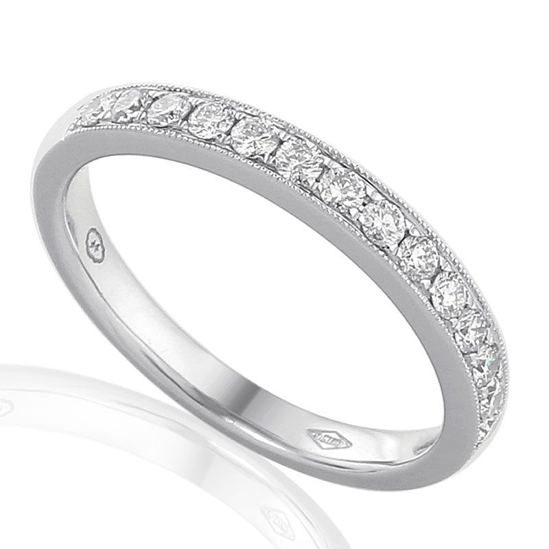 Half Eternity Ring White Gold 18 Carats - 0930319