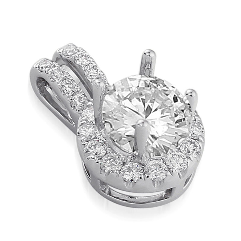 Solitairs Hanger Wit Goud 18 Karaat - 0930326