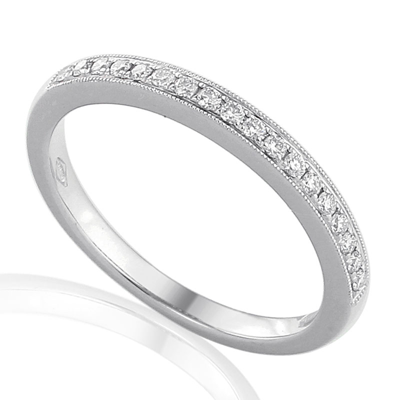 Half Eternity Ring White Gold 18 Carats - 0930521